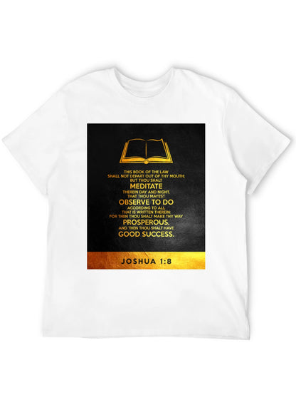Joshua 1:8 Bible Verse Graphic T-Shirt