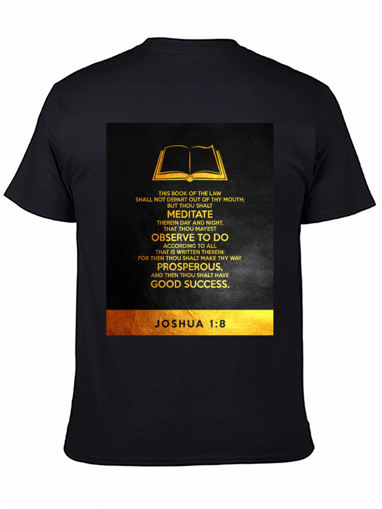 Joshua 1:8 Bible Verse Graphic T-Shirt