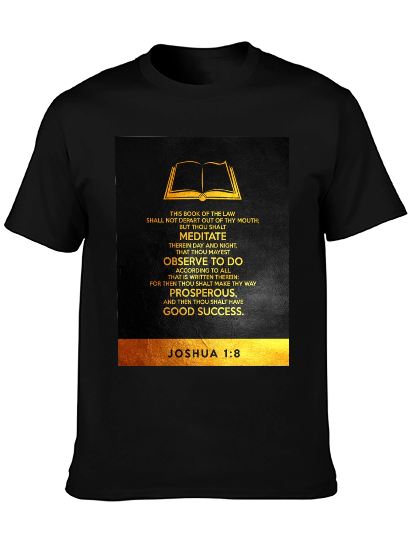 Joshua 1:8 Bible Verse Graphic T-Shirt