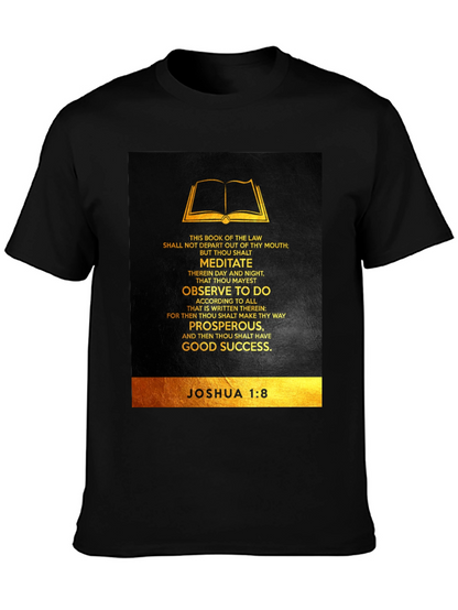 Joshua 1:8 Bible Verse Graphic T-Shirt