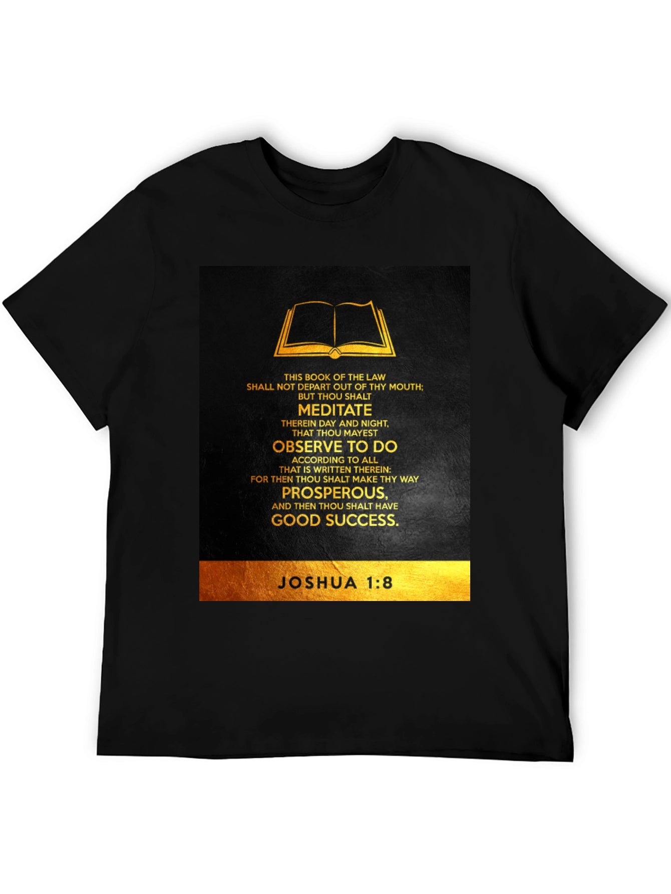 Joshua 1:8 Bible Verse Graphic T-Shirt