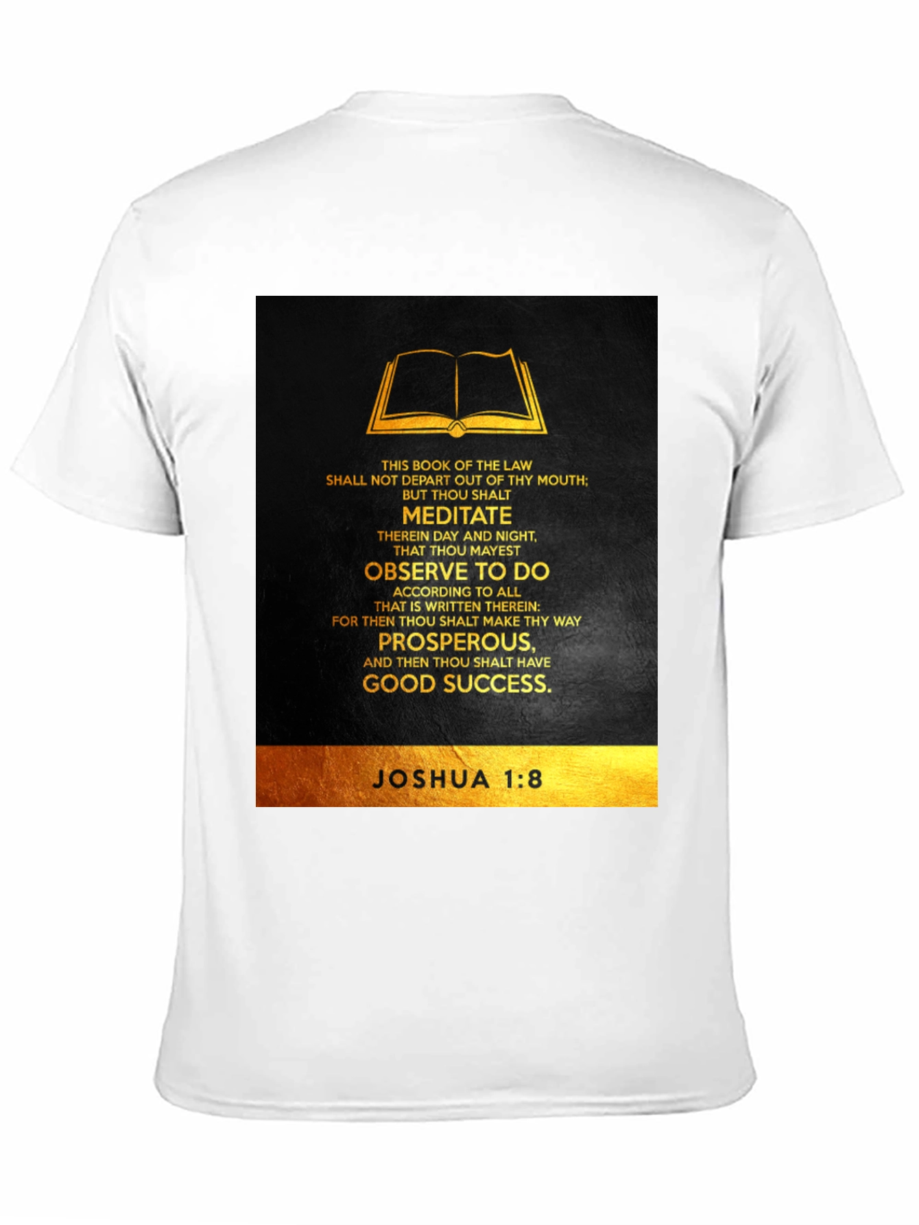 Joshua 1:8 Bible Verse Graphic T-Shirt