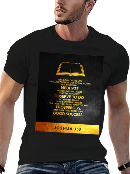 Joshua 1:8 Bible Verse Graphic T-Shirt