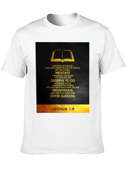 Joshua 1:8 Bible Verse Graphic T-Shirt