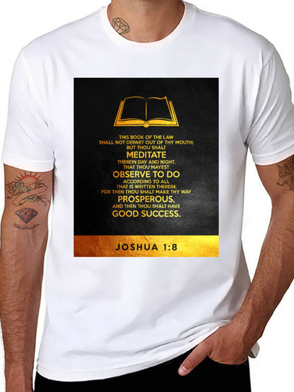 Joshua 1:8 Bible Verse Graphic T-Shirt
