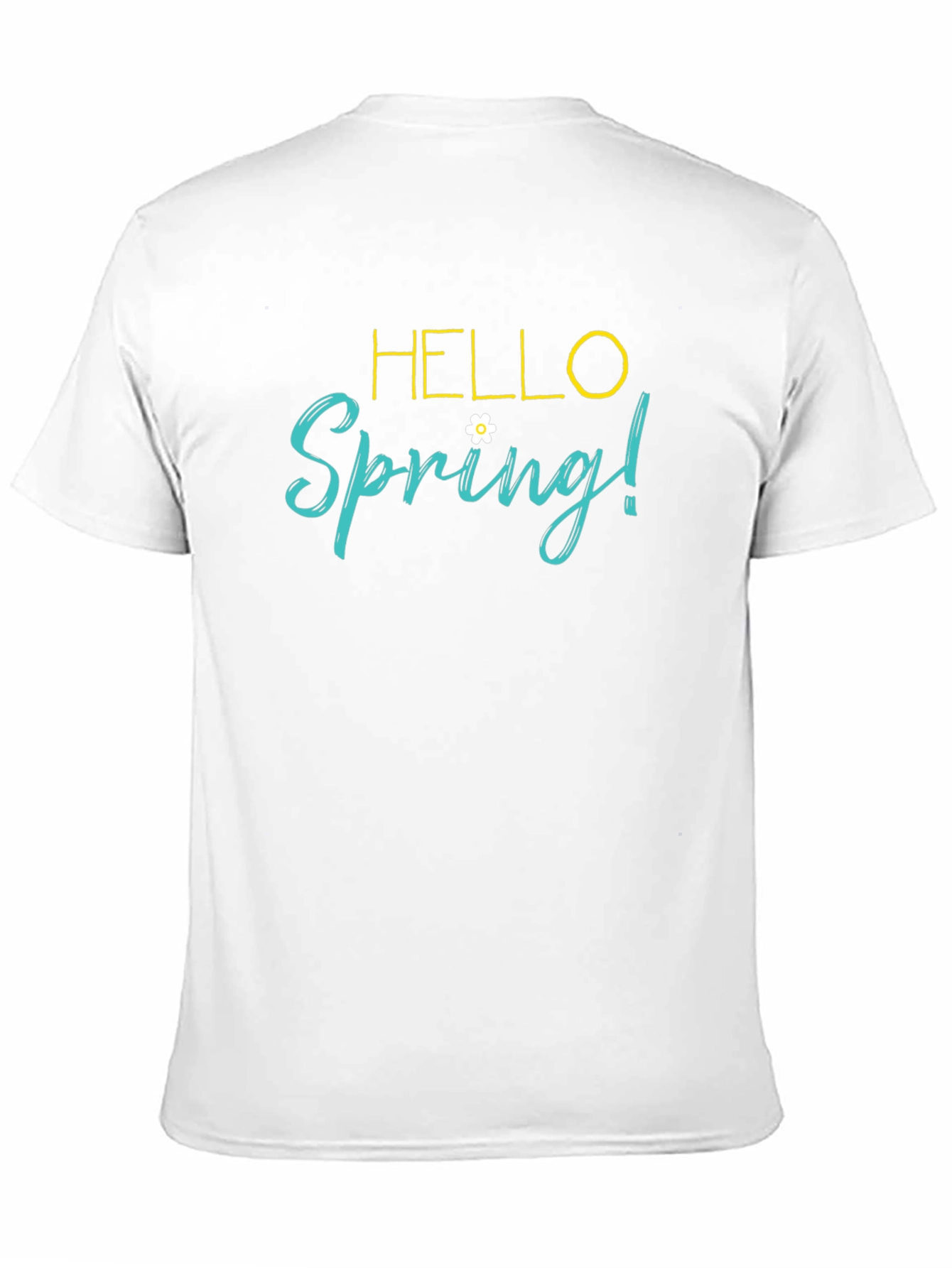 Hello Spring! Black Graphic T-Shirt