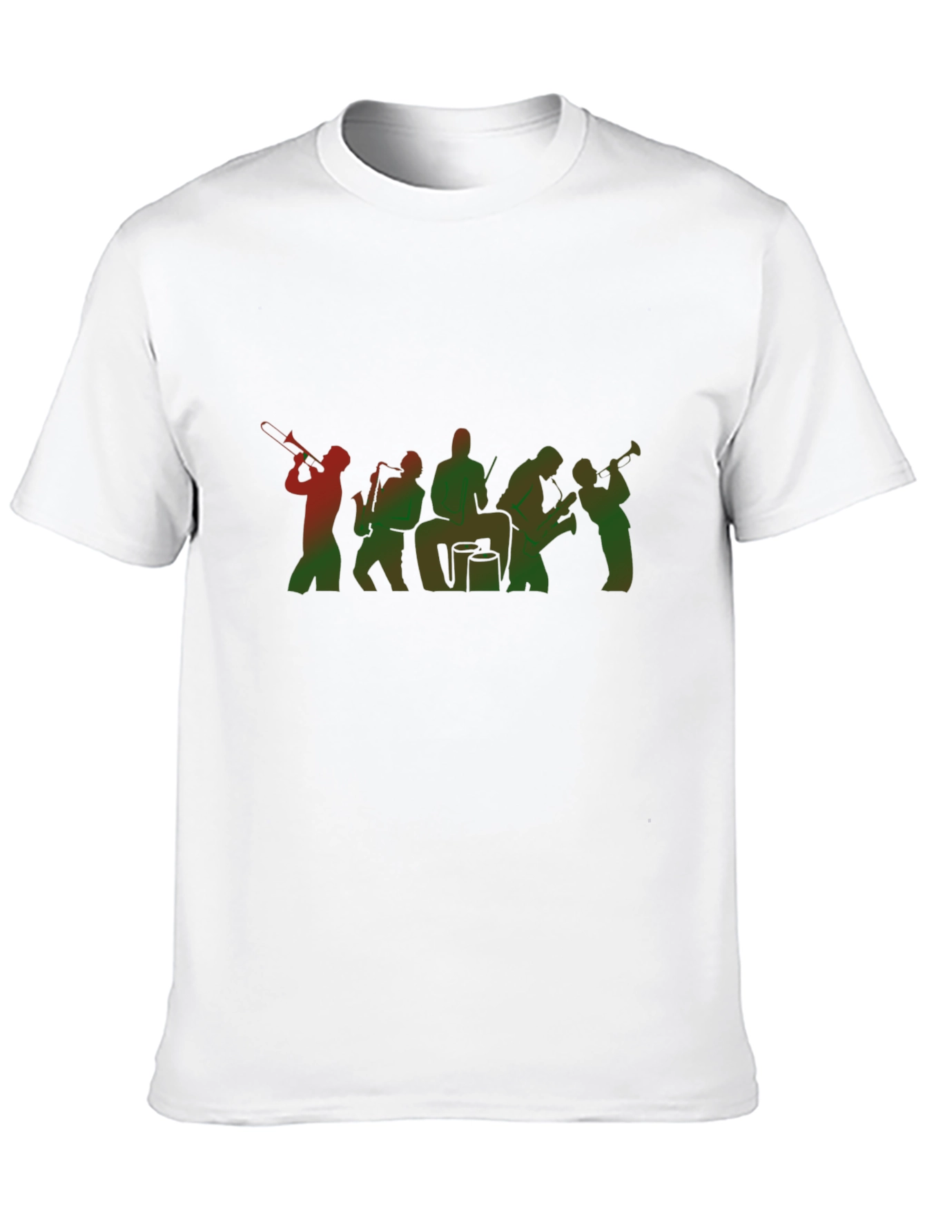 Jazz Band Graphic Tee - Black Cotton Blend