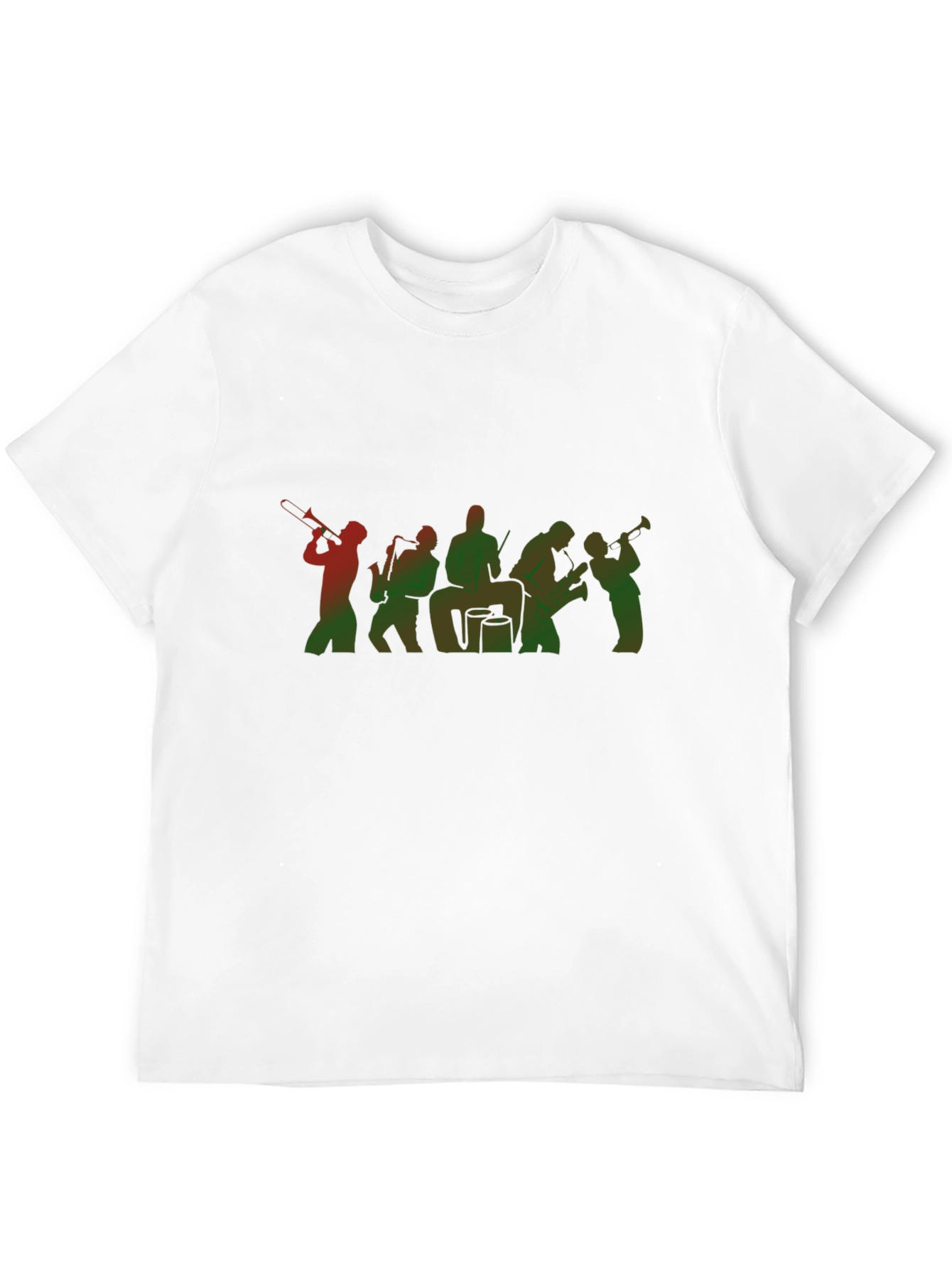 Jazz Band Graphic Tee - Black Cotton Blend