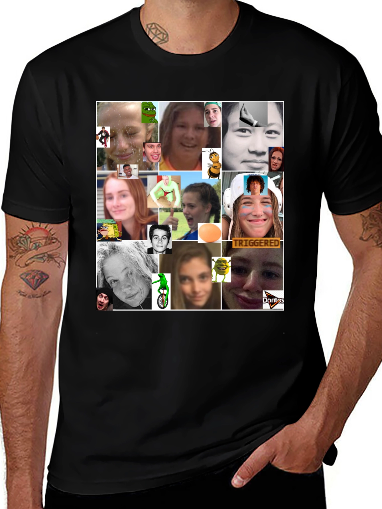 Meme Collage Graphic Tee