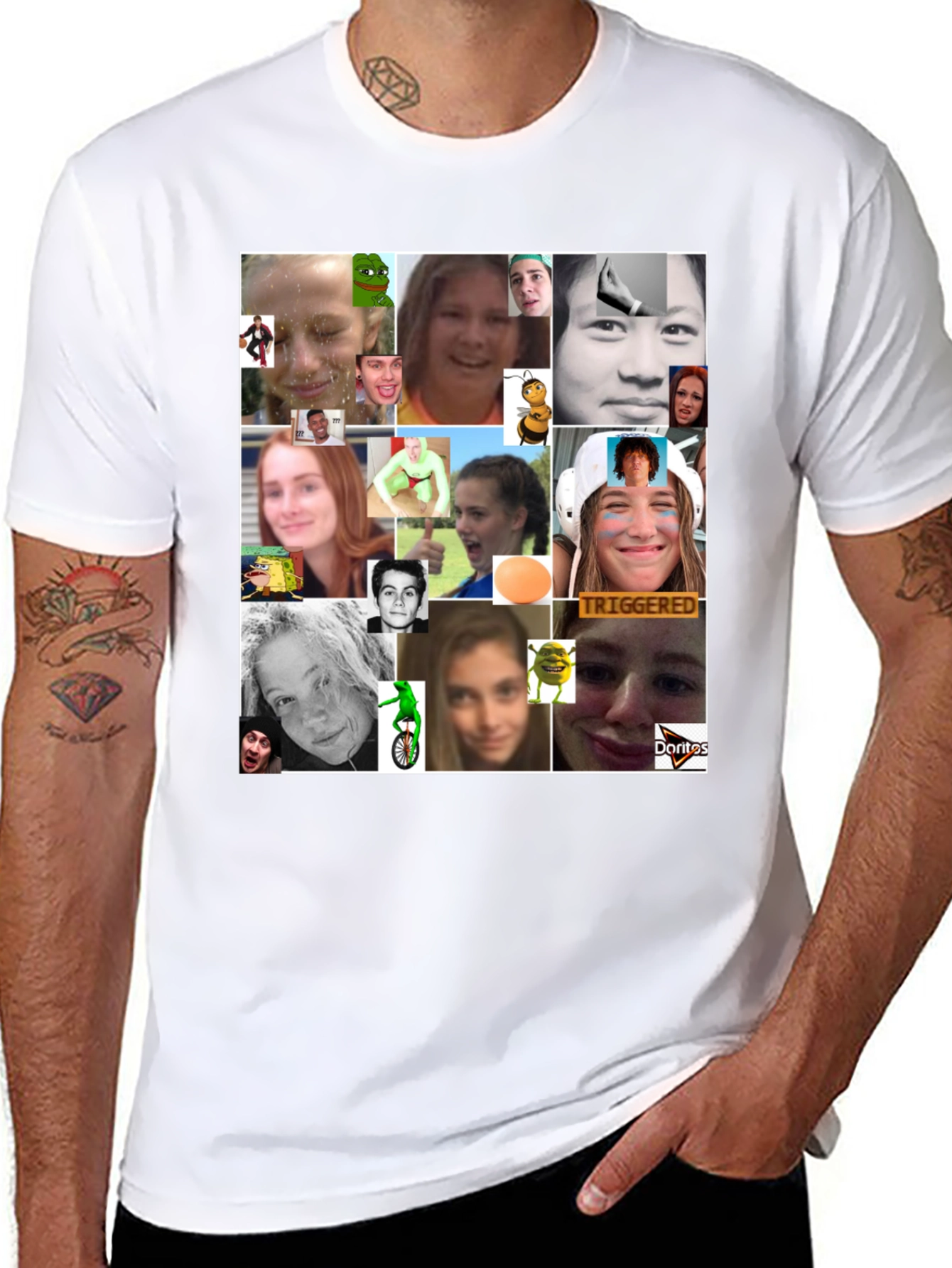 Meme Collage Graphic Tee