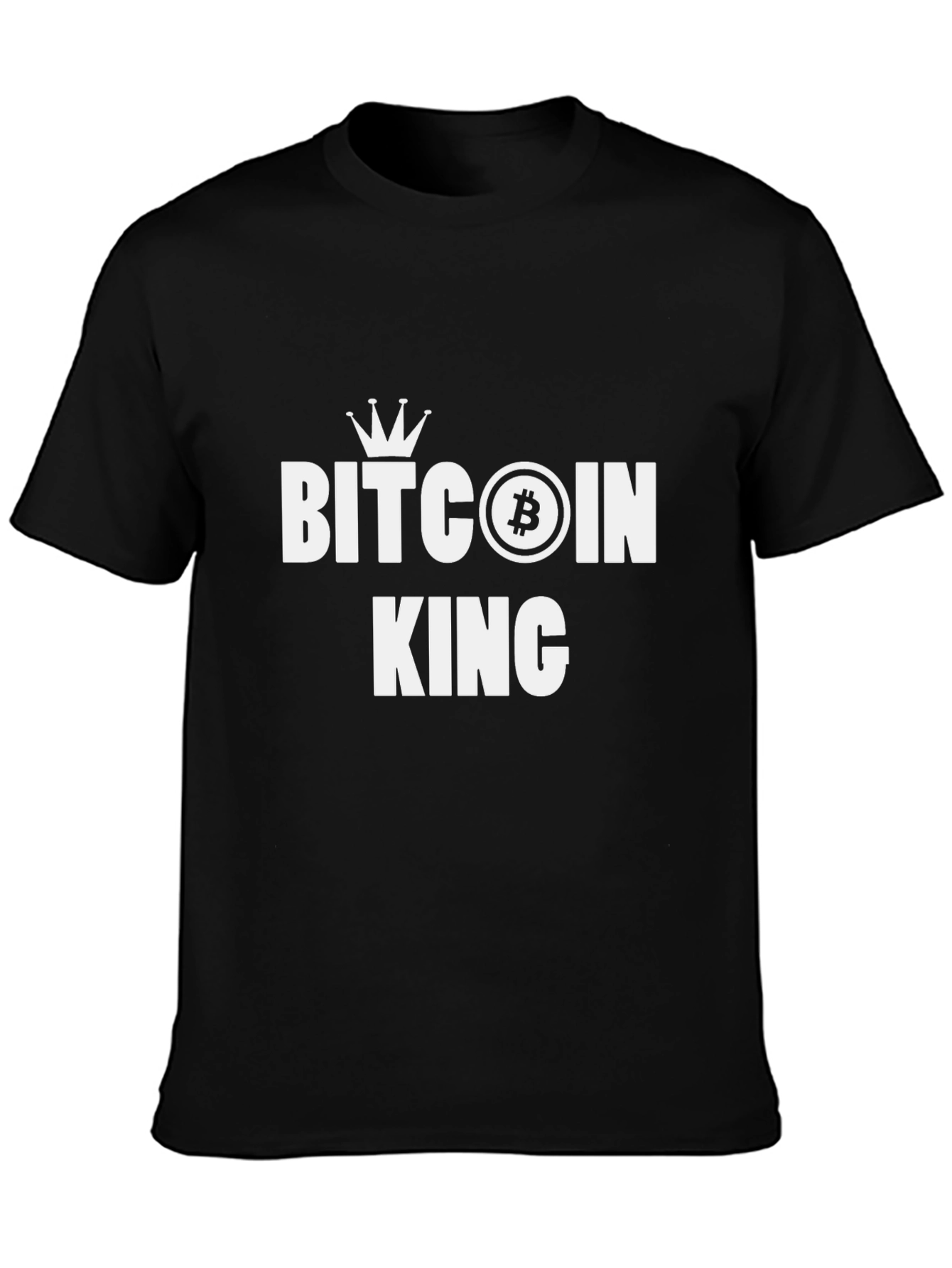 Bitcoin King Black T-Shirt - Crypto Currency Tee
