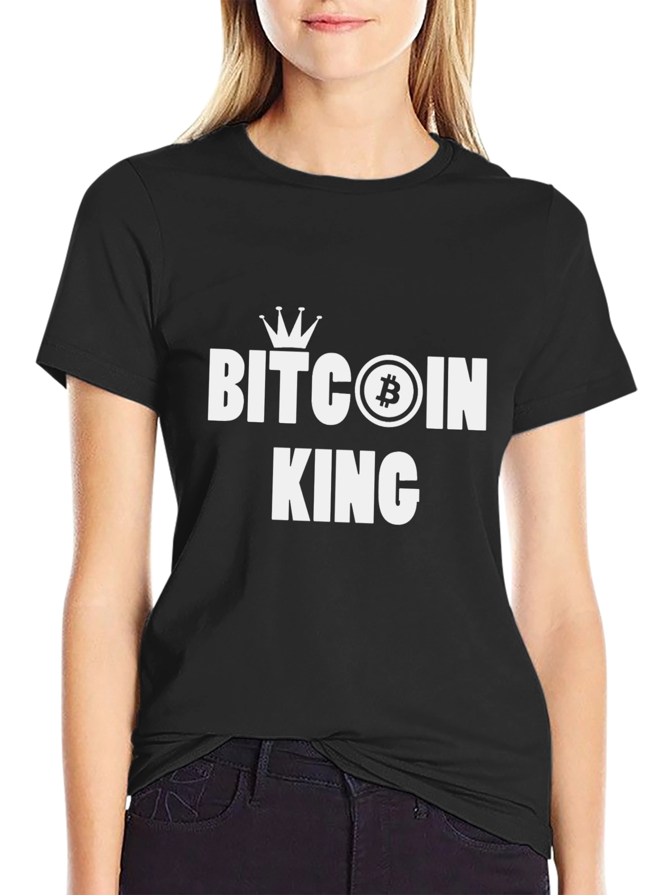 Bitcoin King Black T-Shirt - Crypto Currency Tee