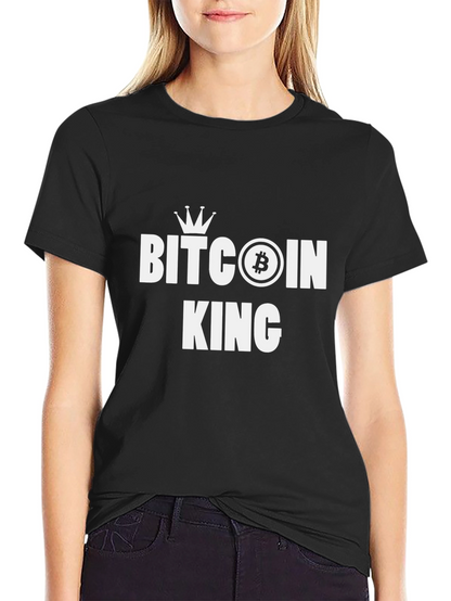 Bitcoin King Black T-Shirt - Crypto Currency Tee