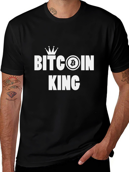 Bitcoin King Black T-Shirt - Crypto Currency Tee