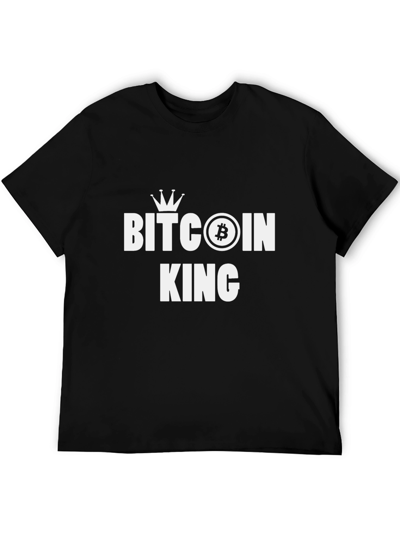 Bitcoin King Black T-Shirt - Crypto Currency Tee