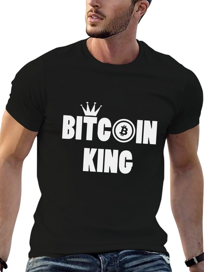 Bitcoin King Black T-Shirt - Crypto Currency Tee