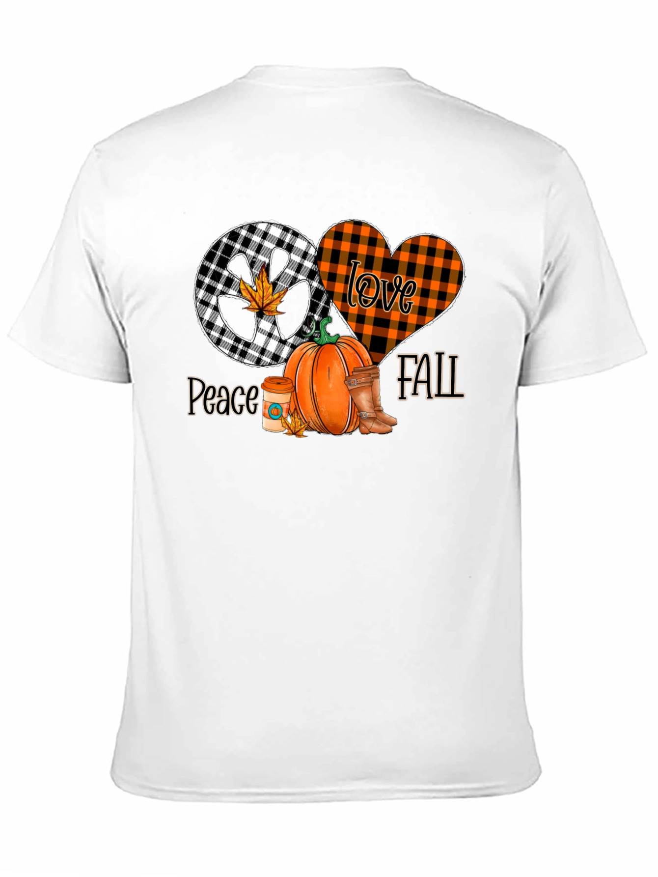 Peace Love Fall Graphic Tee - Autumn Vibes T-Shirt