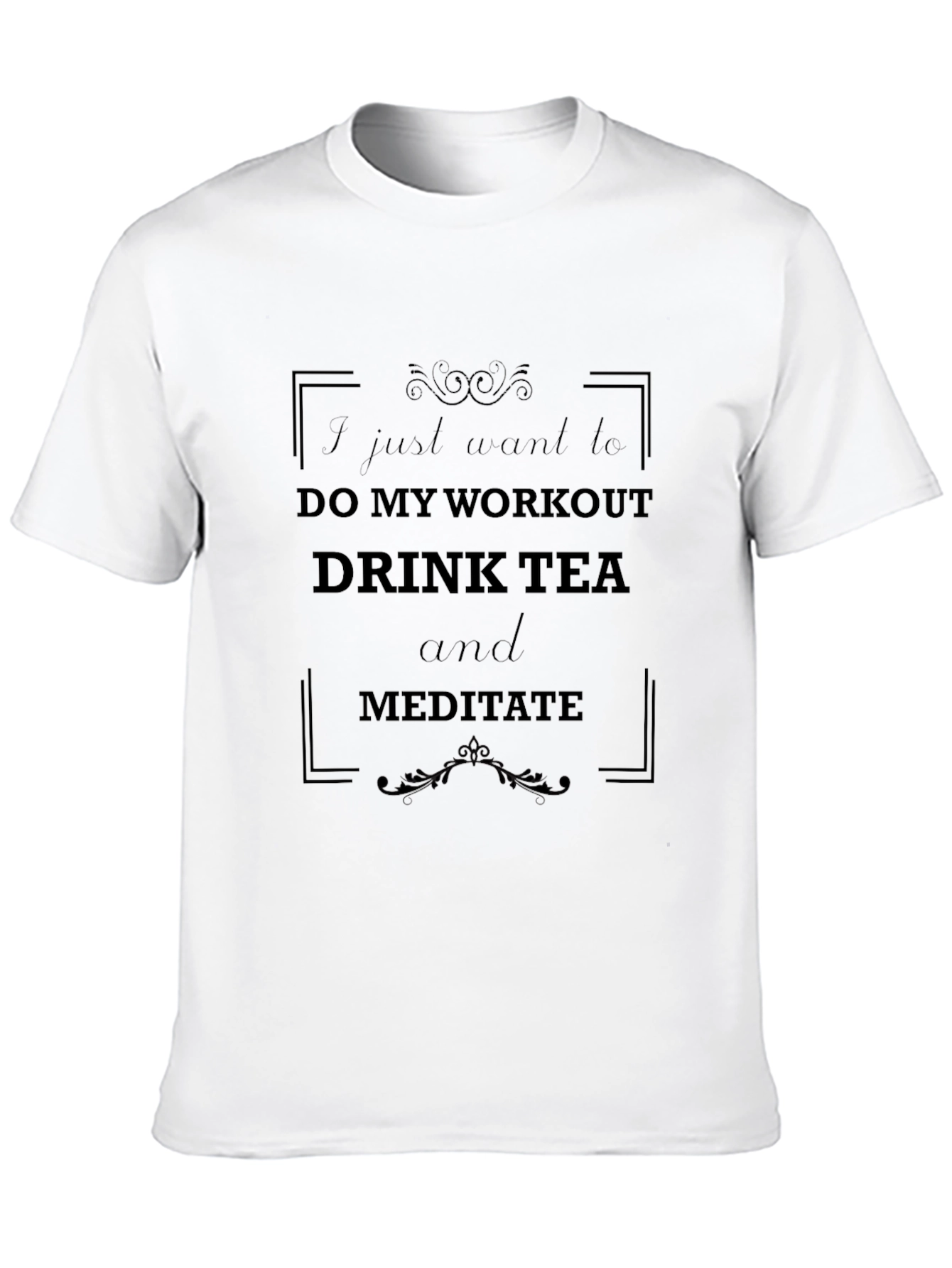 Workout Tea Meditate Black T-Shirt