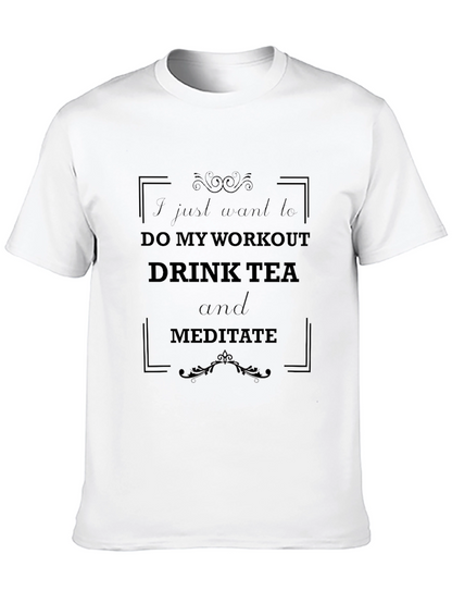 Workout Tea Meditate Black T-Shirt