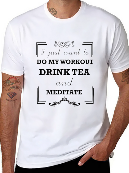 Workout Tea Meditate Black T-Shirt