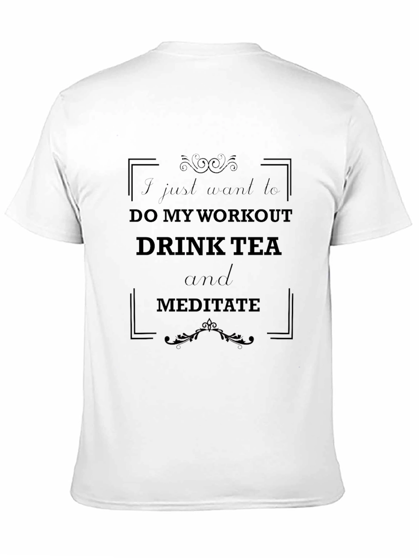 Workout Tea Meditate Black T-Shirt