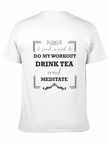 Workout Tea Meditate Black T-Shirt