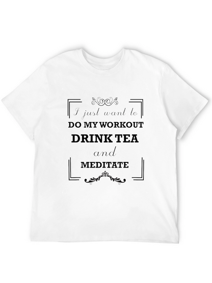 Workout Tea Meditate Black T-Shirt