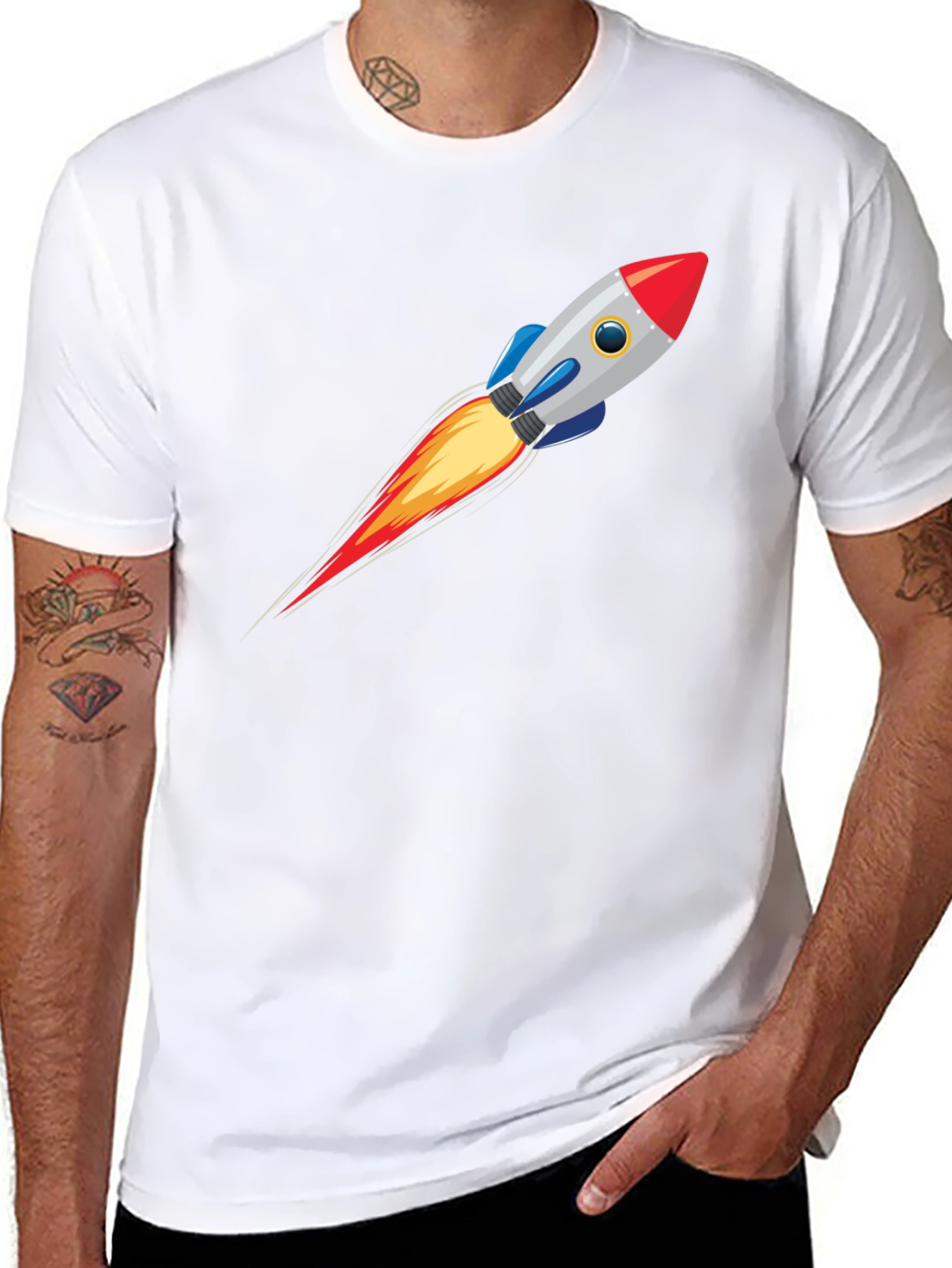 Rocket Launch Graphic Tee - Mens Black T-Shirt