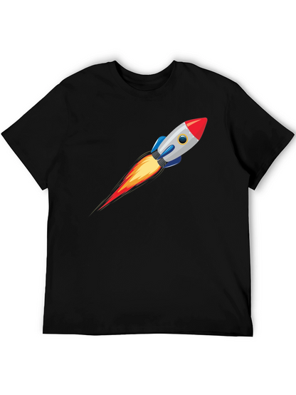 Rocket Launch Graphic Tee - Mens Black T-Shirt