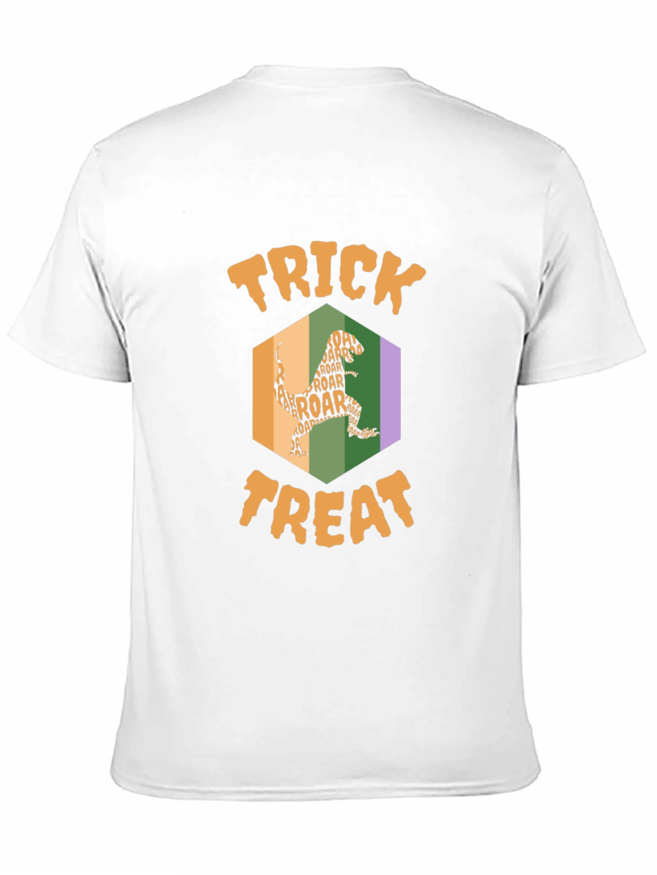 Halloween T-Rex Trick or Treat Black T-Shirt