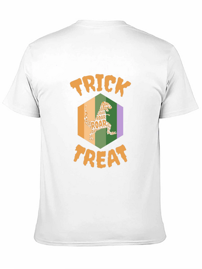 Halloween T-Rex Trick or Treat Black T-Shirt