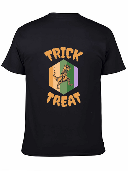 Halloween T-Rex Trick or Treat Black T-Shirt