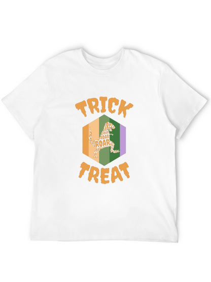 Halloween T-Rex Trick or Treat Black T-Shirt