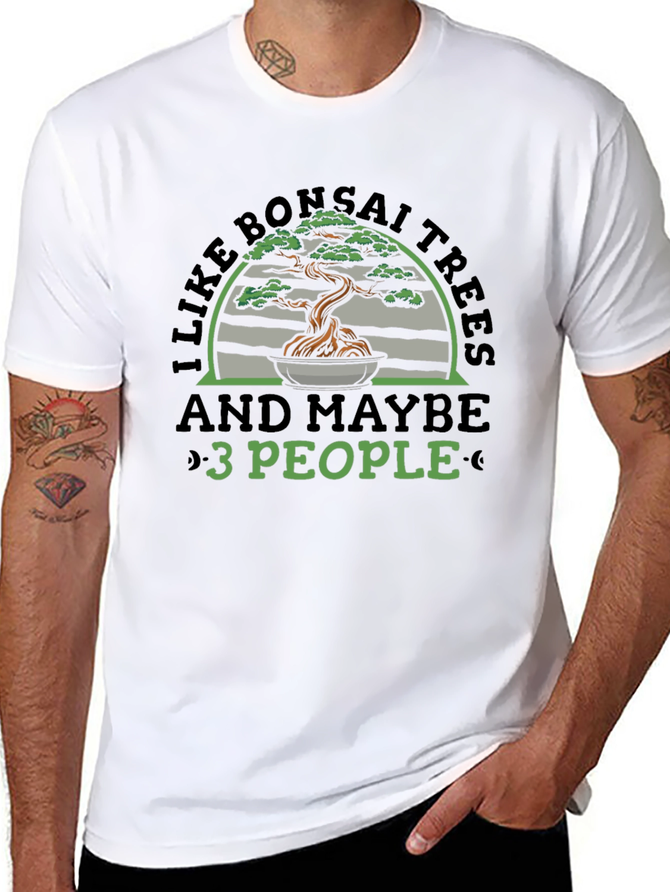 Bonsai Trees & 3 People Graphic Tee