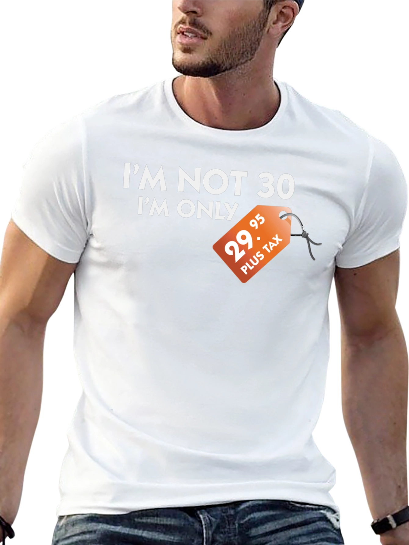 Funny Im Not 30 Black T-Shirt - Birthday Gift