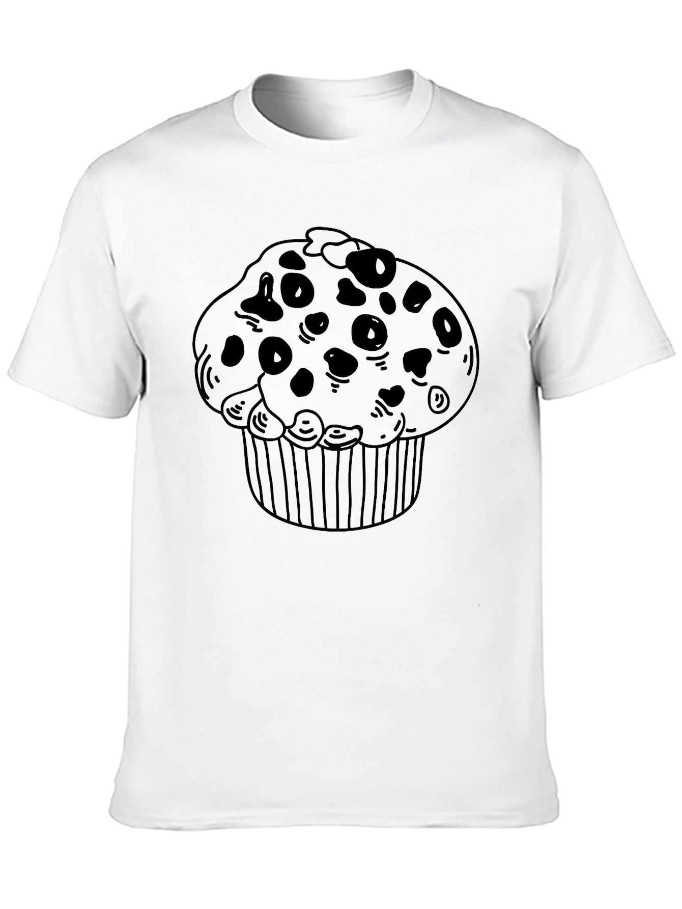 Muffin Graphic T-Shirt - Black Crew Neck Tee
