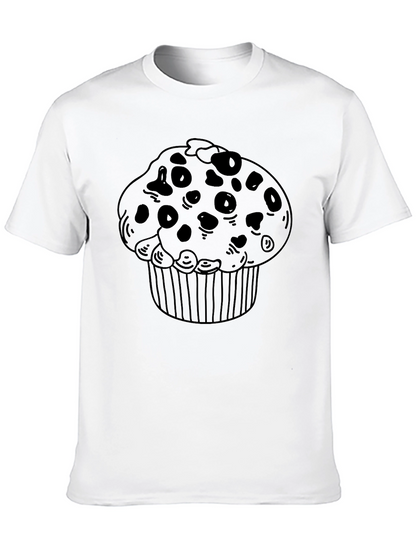 Muffin Graphic T-Shirt - Black Crew Neck Tee