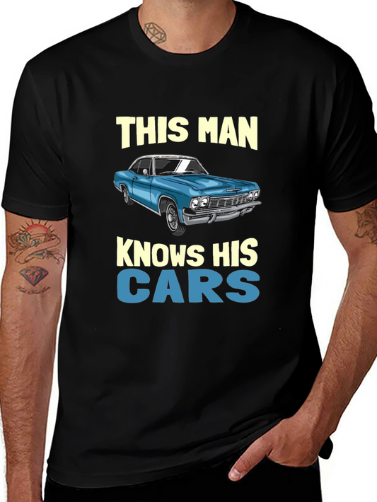 Knows His Cars Graphic T-Shirt