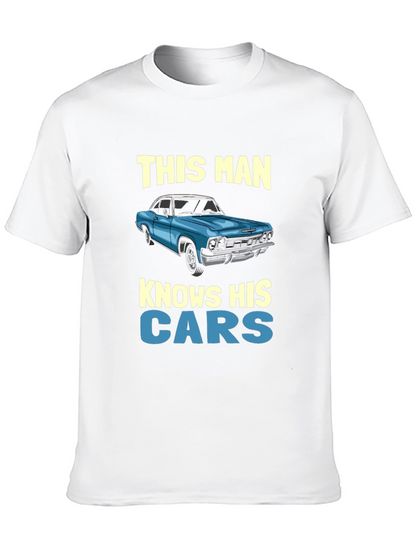 Knows His Cars Graphic T-Shirt