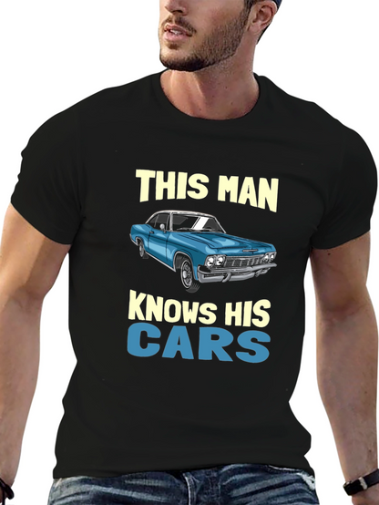 Knows His Cars Graphic T-Shirt