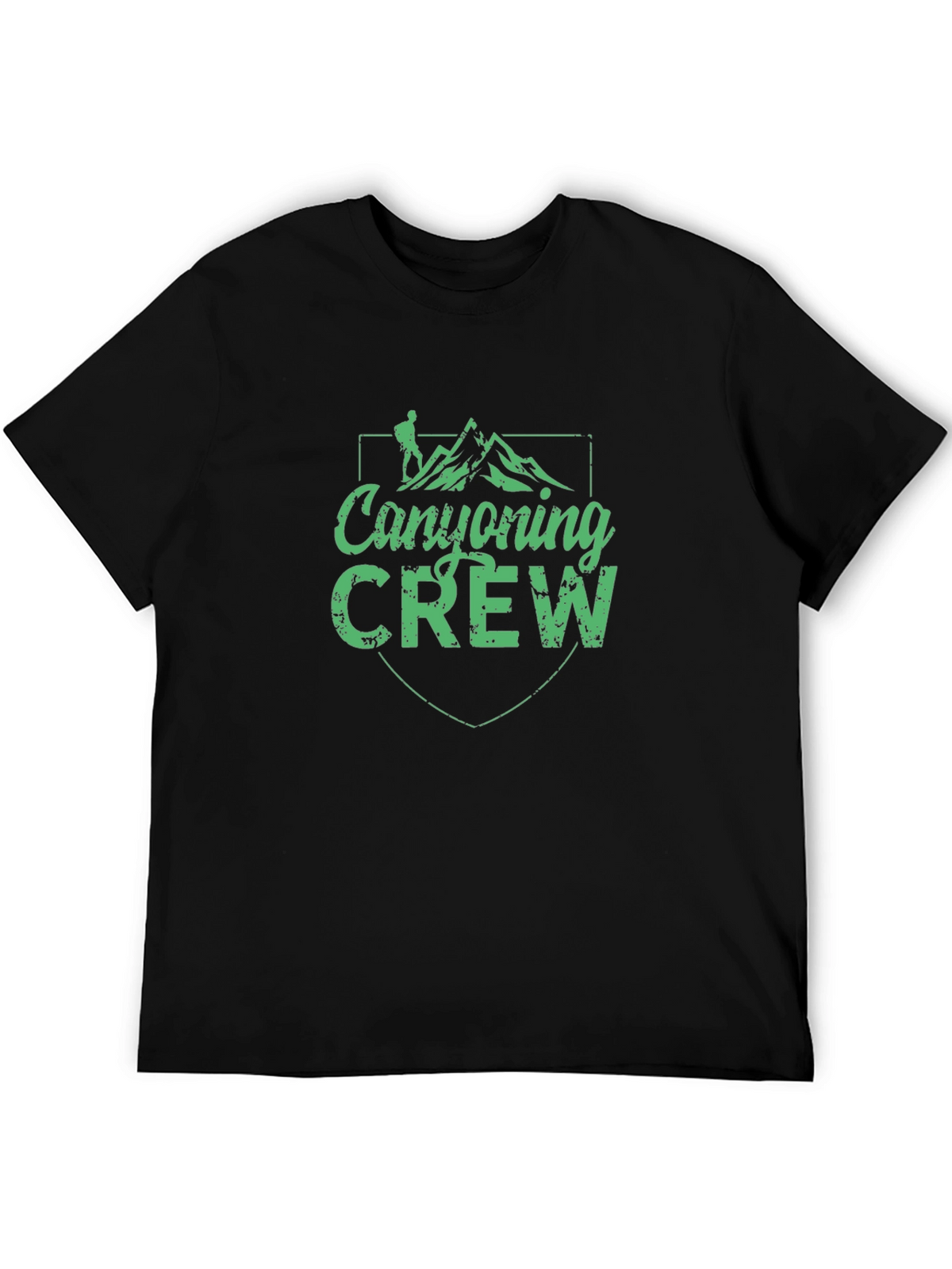 Canyoning Crew Black Graphic Tee - Adventure Ready!