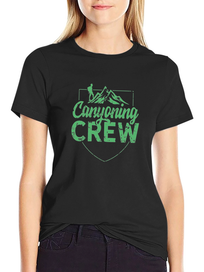 Canyoning Crew Black Graphic Tee - Adventure Ready!