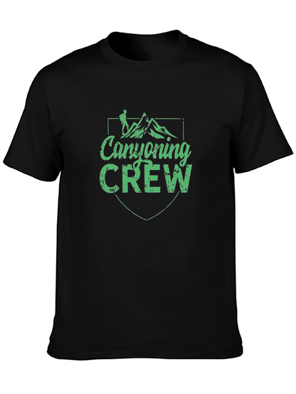 Canyoning Crew Black Graphic Tee - Adventure Ready!