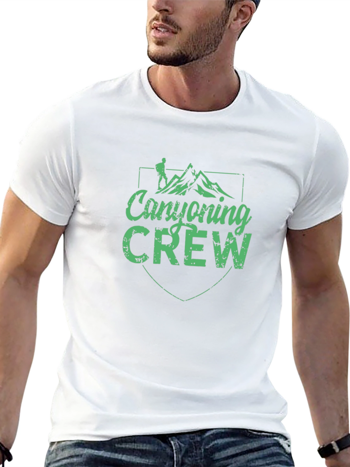Canyoning Crew Black Graphic Tee - Adventure Ready!