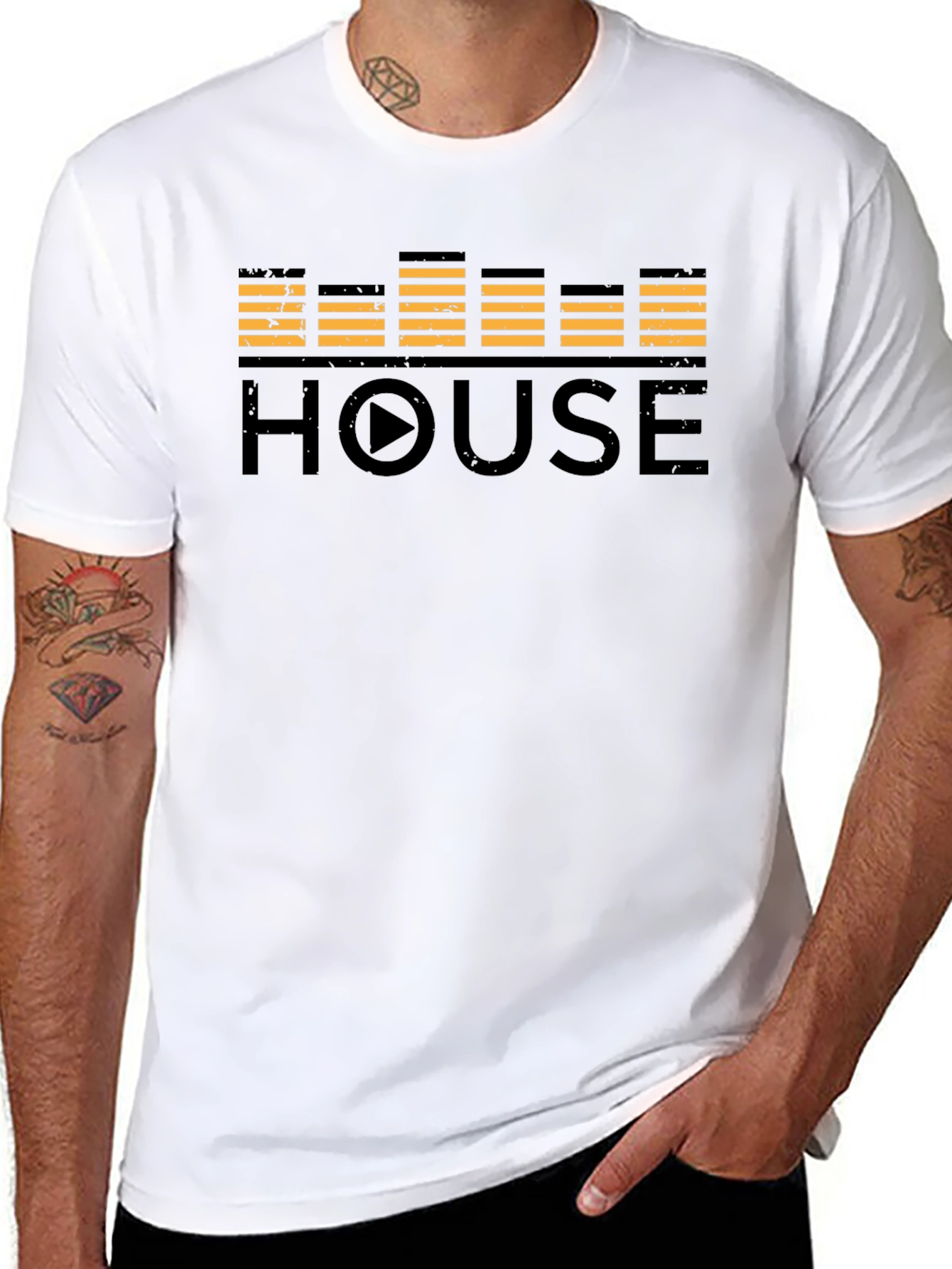 House Music Equalizer Black T-Shirt