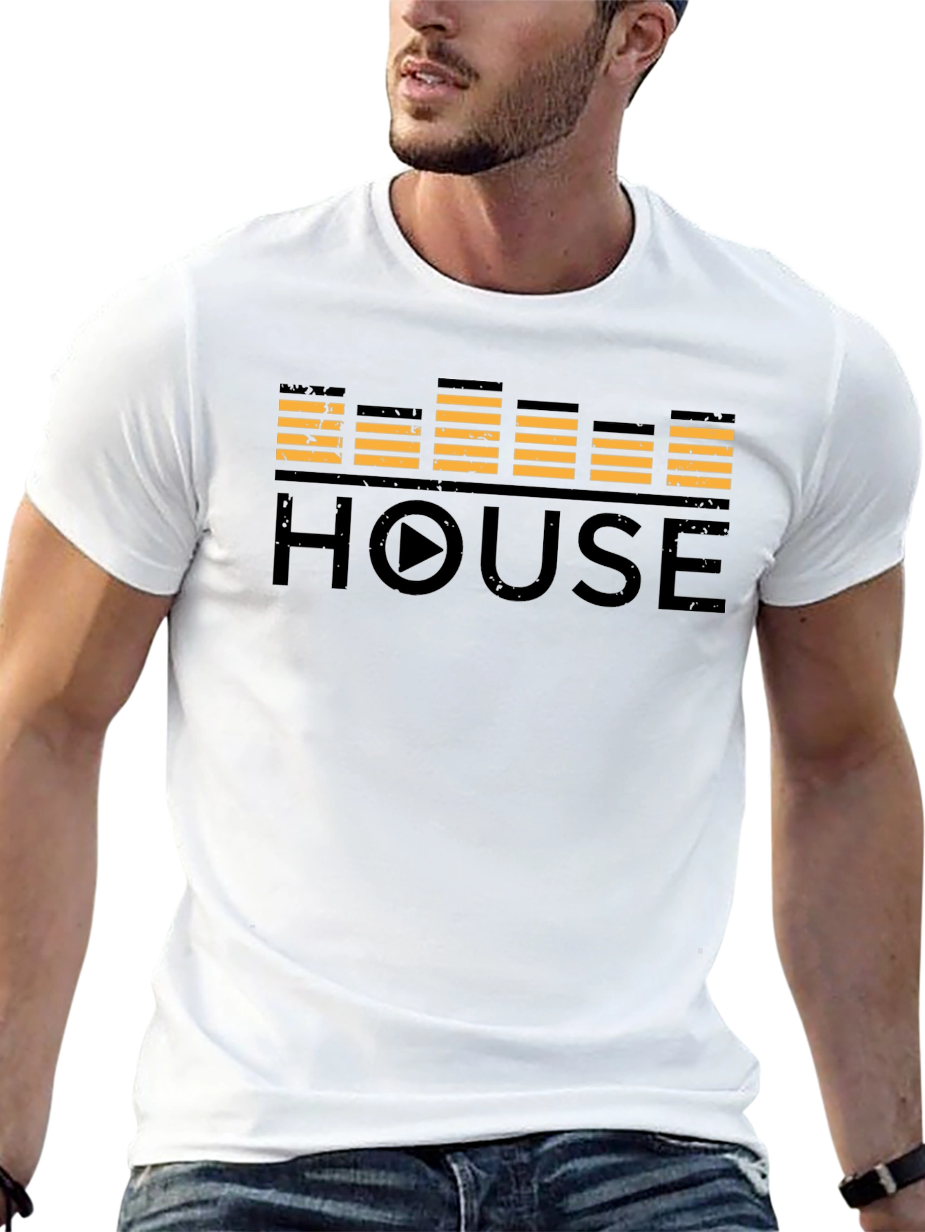 House Music Equalizer Black T-Shirt