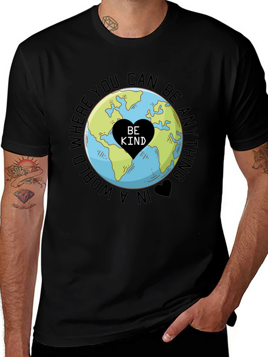 Be Kind World Graphic Tee - Positive Message T-Shirt