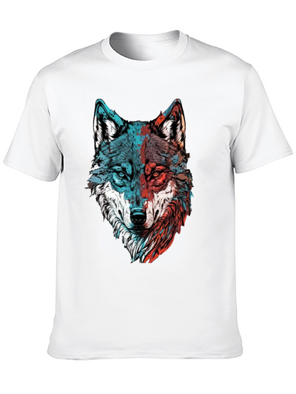 Wolf Graphic Tee - Mens Black Crewneck T-Shirt