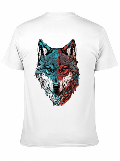 Wolf Graphic Tee - Mens Black Crewneck T-Shirt