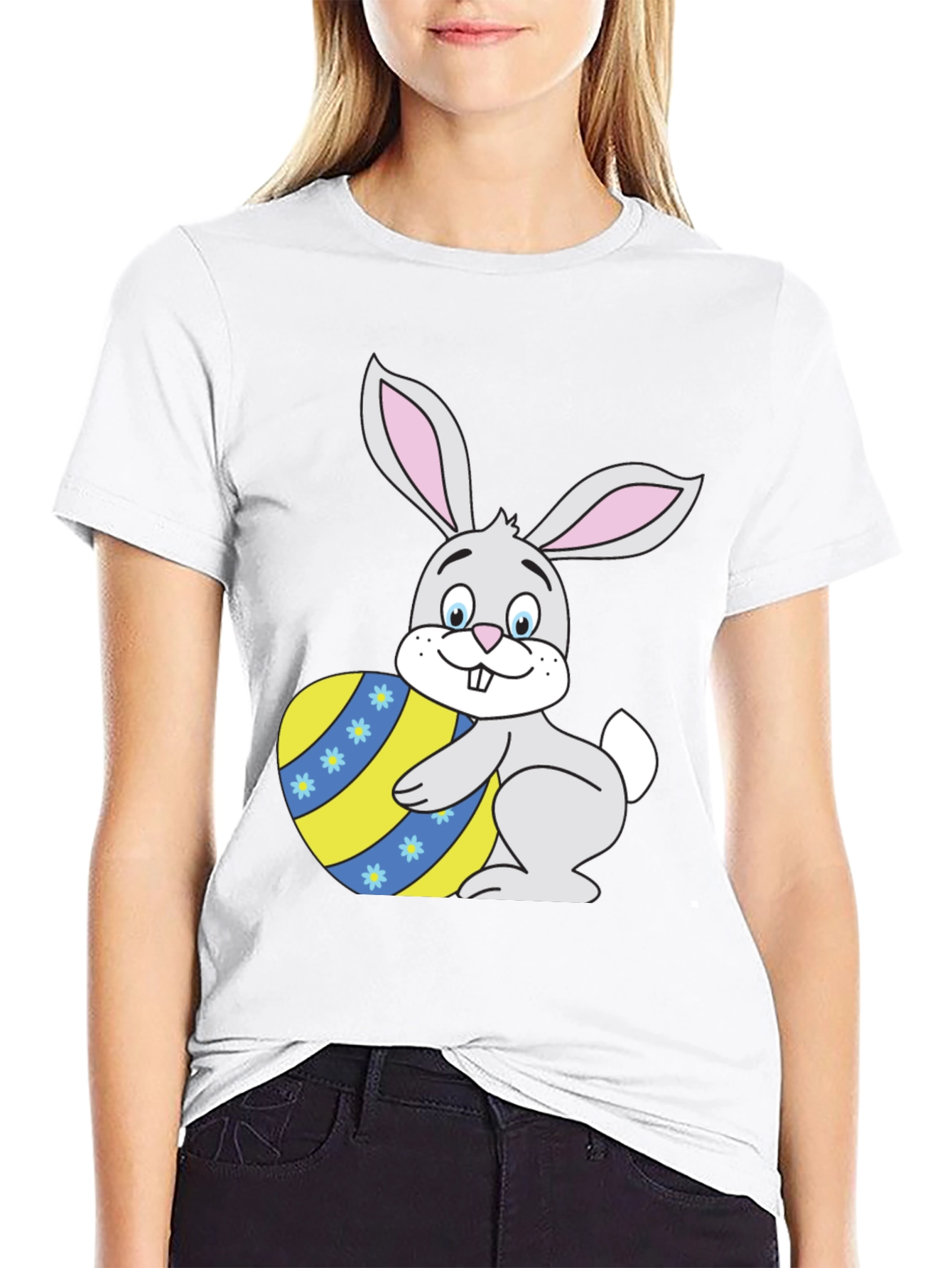 Easter Bunny with Egg T-Shirt - Festive Apparel